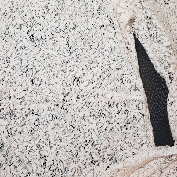 Michael Michael Kors Sheer Lace Blush Cream Top - Picture 7 of 7